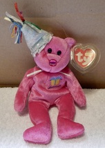 TY Beanie Baby January Teddy Birthday Bear 8&quot; 2002 Mint Tag Stuffed Anim... - £6.38 GBP