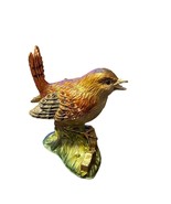 Small Bird Wren Trinket Box Enameled Hinged Lid Jeweled Crystal Ring Holder - $43.30 CAD