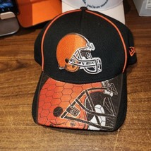 New Era stretch fit size Med-Large Cleveland Browns Hat Cap graphics on brim - £10.88 GBP