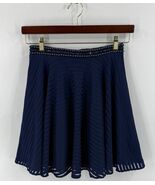 iNtrigue A Line Formal Evening Skirt Size 4 Blue Tulle Lined Beaded High... - $617.46 MXN