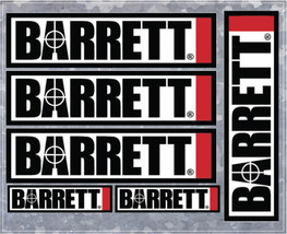 6 Barrett Firearms Vinyl Decals - High Quality - U.S. Seller - Style 001 - £5.03 GBP