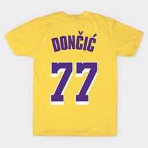 Luka Doncic Lakers Jersey Yellow (Front/Back Print) T-Shirt - $319.81 MXN