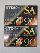 TDK SA90 Blank Cassette Tape 90min High Bias Type II 2 Two Pack SEALED - $19.95