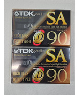 TDK SA90 Blank Cassette Tape 90min High Bias Type II 2 Two Pack SEALED - $19.95