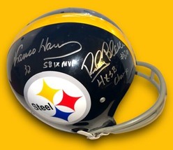 Franco Harris &amp; Rocky Bleier Autographed Signed Steelers FULL-SIZE Helmet w/LOA - £700.71 GBP