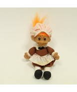 Thanksgiving Pilgrim Troll Doll Russ Orange Hair  8&quot; Rubber Head - £6.85 GBP
