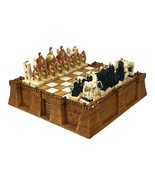 Chess Set Board Castle &amp; 32 Pieces Spartans VS Persians Leonidas 300 Movie - £205.28 GBP