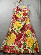 Ann Taylor LOFT Silk Halter Sundress Womens Size 14 Floral Summer Casual Beach - £42.92 GBP