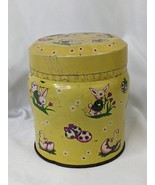 Barker Dobson Easter Canister Tin Container Yellow Lambs Chicks England - £10.29 GBP