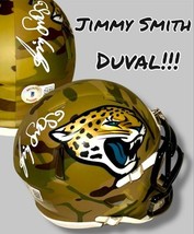 JIMMY SMITH AUTOGRAPHED SIGNED JAGUARS CAMO ATLTERNATE MINI HELMET BECKE... - $98.99