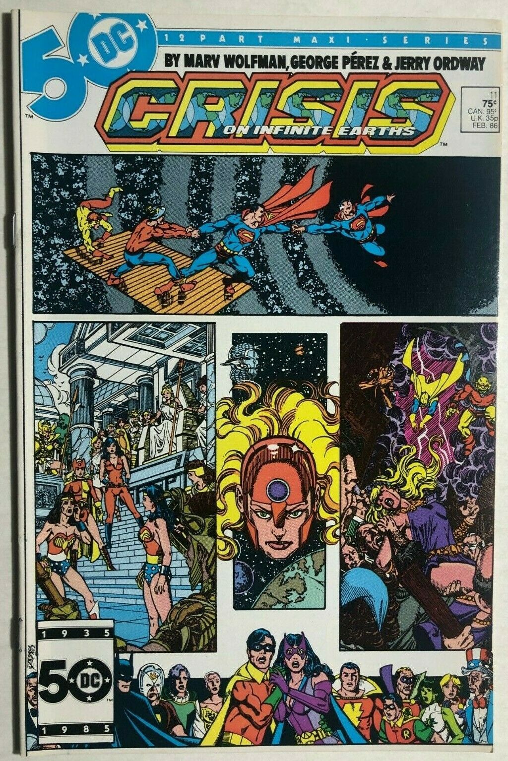 CRISIS ON INFINITE EARTHS #11 (1986) DC Comics TV tie-in FINE+ - $9.89