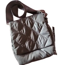 CL Chinese Laundry Tilda Crossbody Nylon Bag Medium Grey Quilted CHB-1138 - £22.45 GBP