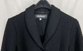 Cheryl Nash Sz M Quilted Black Womens Long Sleeve Blazer Jacket Carrier ... - £15.17 GBP
