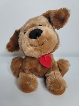 Hallmark Plush Love YA Pup Brown Dog Talking Motion Stuffed Animal Puppy Heart - £9.39 GBP