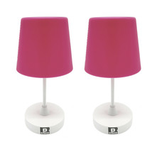 Roane LED Rechargeable Wireless Table Lamp for Indoor and Outdoor - Pink (Pair) - £31.96 GBP