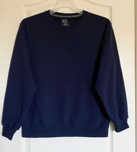 Fruit of The Loom Men’s Navy-Blue Size M Fleece Long Sleeve Sweatshirt - £13.45 GBP