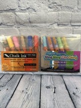 Chalk Ink Wet Wipe Markers Metallic Set of 11 Chalkboards Mirrors Glass - $7.67