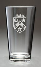 Bates Irish Coat of Arms Pint Glasses - Set of 4 (Sand Etched) - £54.19 GBP