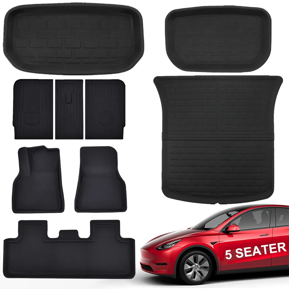 All Weather Anti-Slip Waterproof Floor Mats for Tesla Model 3 Model Y 5-Seat - £50.93 GBP+