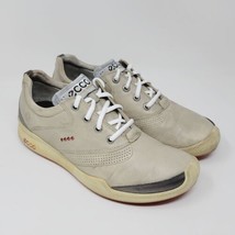 Ecco Womens Golf Shoes Sz 9 Biom Yak Leather Hydromax Beige  Sneakers - $35.87