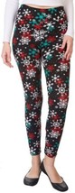 MSRP $18 Planet Gold Juniors Snowfakes Legging Black Multi Size Medium - £9.91 GBP