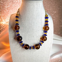 Glass Beaded Statement Necklace by Holley’s Cre8tions  - £18.17 GBP