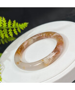 Sakura Agate Bangle 58MM Icy Translucent Crystallization Floating Flower... - $119.99