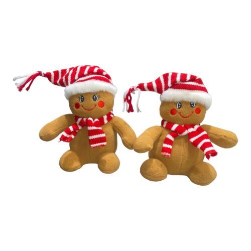 Primary image for 2 Dan Dee Collectors Choice Stuffed Plush Christmas Gingerbread Man 9” Inch