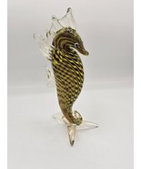 Glass Seahorse Figurine Yellow &amp; Black Home Decor - $1,238.70 MXN