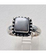 SILPADA VINTAGE 925 STERLING SILVER SQUARE 7x7mm PEARLESCENT STONE RING ... - €64,76 EUR