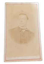 Handsome Man In Bowtie and Mustache Havre France Carte de Visite CDV Car... - £11.93 GBP