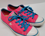 Converse One Star Bright Hot Pink Blue Canvas Low Top Womens Shoes Size 8 - £27.86 GBP