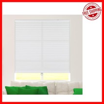 Modern White Pleated Fabric Window Shade - Cordless &amp; Light Filtering, 3... - $77.21