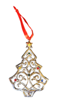 Lenox Sparkle and Scroll Silver Christmas Holiday Ornament - New - Tree Multi - £17.29 GBP