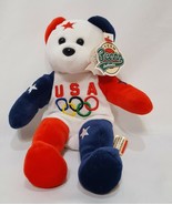 Team Bears Authentic Bean Plush Bears USA Olympic Victory 11 Red White B... - £11.74 GBP