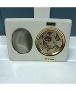 Vintage Art of Chokin Picture Frame  White porcelain Edged in 24 k gold ... - $424.96 MXN