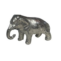 Vintage Cast Metal Elephant Figurine Silver-Tone Elephant Japan - $185.83 MXN