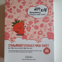 Esfolio Pure Skin Strawberry Box Of 10 Facial Essence Mask Sheets New In... - $18.80