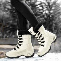 New Women Winter Boots Warm Keep Mid-Calf Snow Shoes Lace Up Outside Footwear Sh - £60.35 GBP
