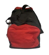 Adidas Red Black Duffel Bag Gym Travel Sports Carry On Shoulder Strap image 6