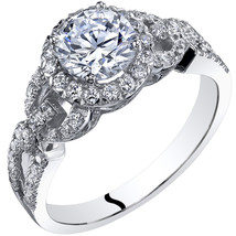 14K White Gold 1.50 Carats Simulated Diamond Engagement Ring - £311.35 GBP