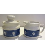 Vintage Morton Salt &#39;When It Rain&#39;s It Pours&#39; Sugar Bowl and Creamer - £20.02 GBP