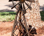 Rustic Country Farm Agricultural Windmill Outpost Wind Spinner Cast Iron... - $21.99