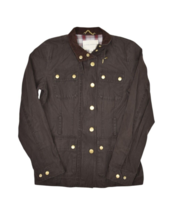 Banana Republic Jacket Womens S Brown Field Safari Waxed Chore Flannel Lined - £26.59 GBP