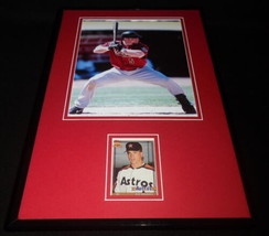 Jeff Bagwell Framed ORIGINAL 1991 Topps Rookie Card &amp; Photo Set Astros - £54.52 GBP