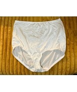 Vintage White Vanity Fair Large/7 Nylon Satin High Waisted Granny Pantie... - $20.37 CAD
