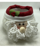 Yankee Candle Large  Merry Christmas Greetings Joyful Santa Claus bowl dish - $13.01 CAD