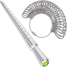 Ring Sizer Measuring Tool Metal Ring Mandrel Ring Measurer and Ring Sizer  - $14.77