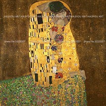 Hand Painted canvas Painting Klimt Kiss Love Face Palette oil painting wall art  - £337.85 GBP - £521.42 GBP