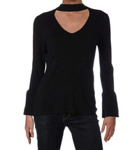 allbrand365 designer Womens V Neck Bell Sleeves Choker Top Size X-Large, Black - £24.08 GBP